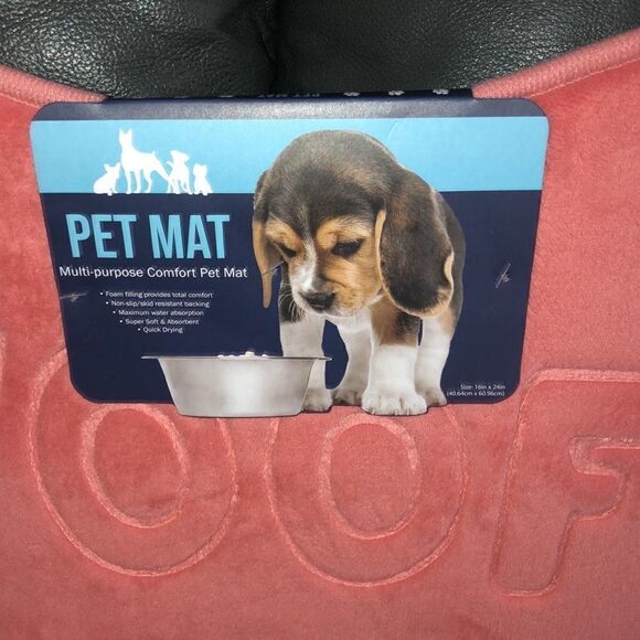 Woof Multi-purpose Comfort Pet Mat in Pink - Picture 2 of 9